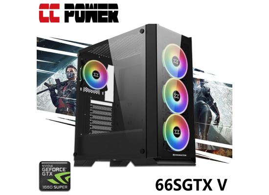 CC Power 66SGTX V Gaming PC AMD Ryzen 5 w/ GTX 1660 6GB SUPER